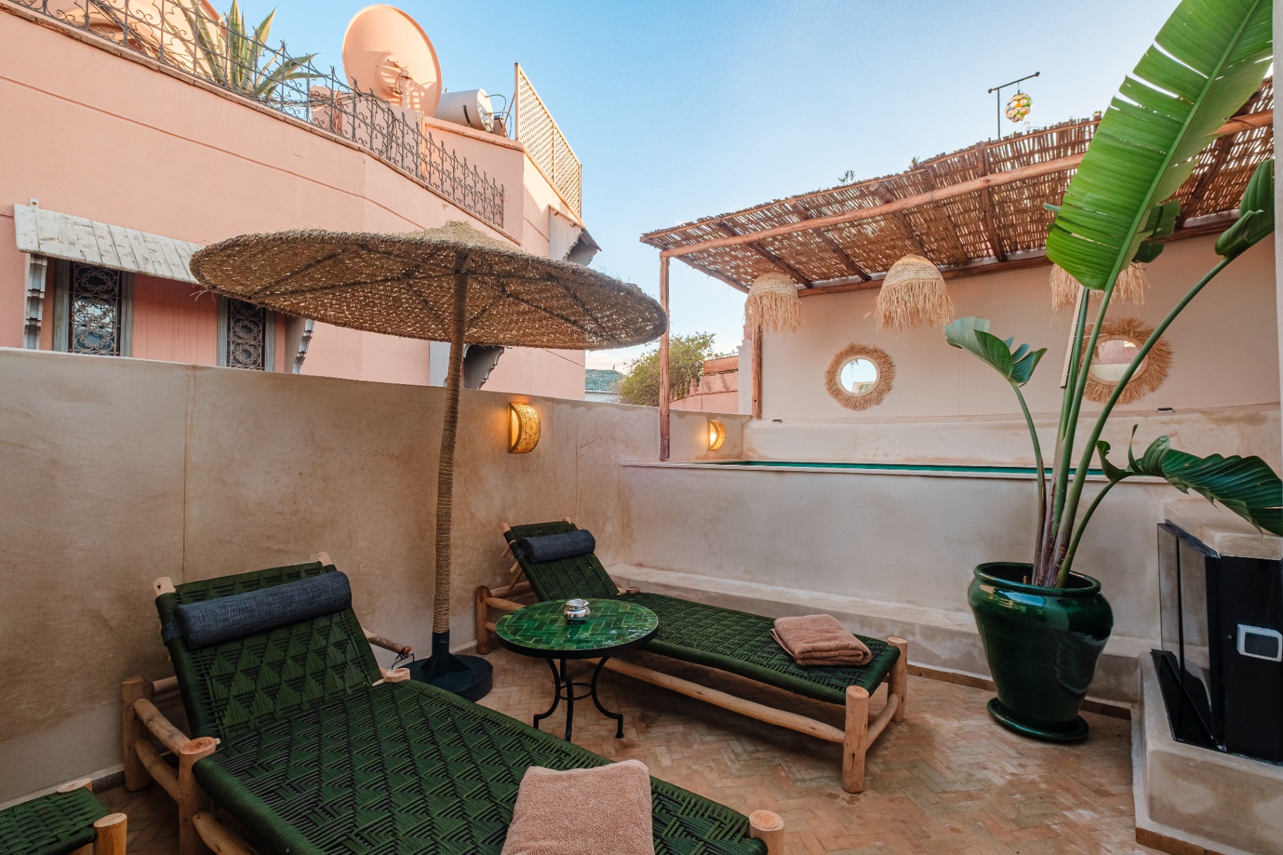 Terrasse sur les toits de Marrakech